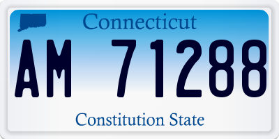 CT license plate AM71288