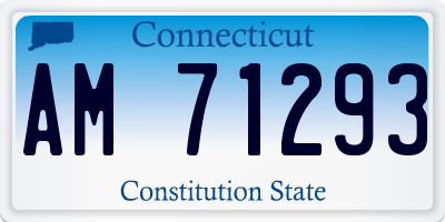 CT license plate AM71293