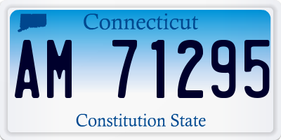 CT license plate AM71295