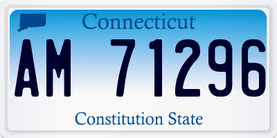 CT license plate AM71296
