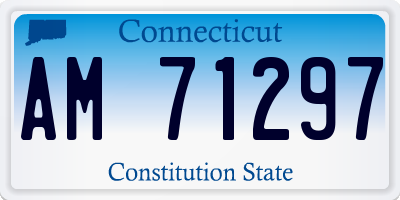CT license plate AM71297