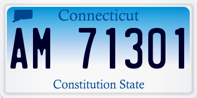 CT license plate AM71301