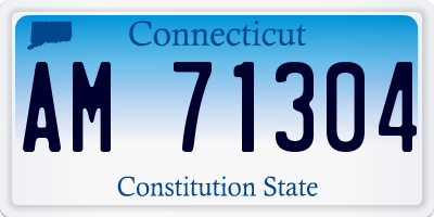 CT license plate AM71304