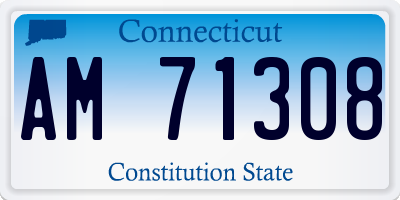 CT license plate AM71308