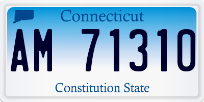 CT license plate AM71310
