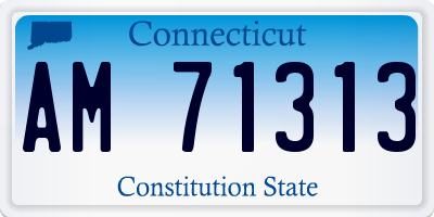 CT license plate AM71313