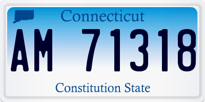 CT license plate AM71318