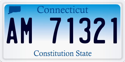 CT license plate AM71321