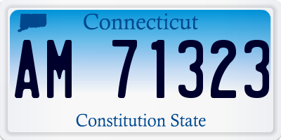 CT license plate AM71323
