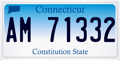 CT license plate AM71332
