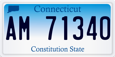 CT license plate AM71340
