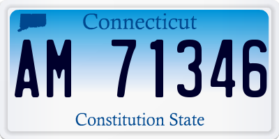 CT license plate AM71346