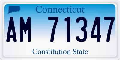 CT license plate AM71347