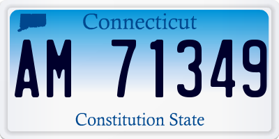 CT license plate AM71349