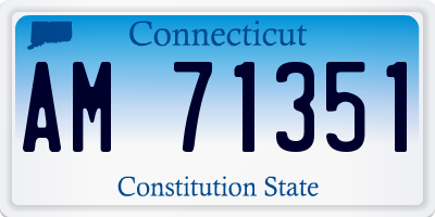 CT license plate AM71351