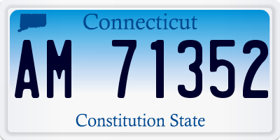 CT license plate AM71352