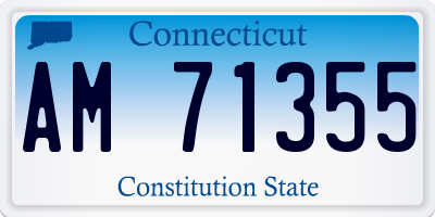 CT license plate AM71355