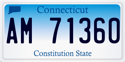 CT license plate AM71360