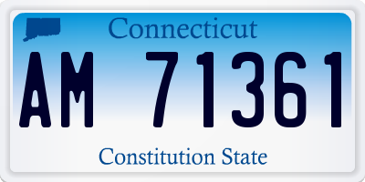 CT license plate AM71361