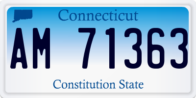 CT license plate AM71363