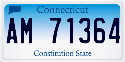 CT license plate AM71364