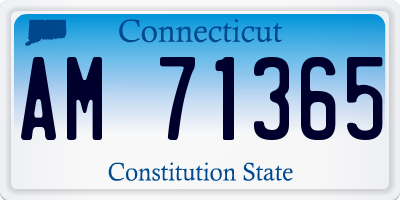 CT license plate AM71365