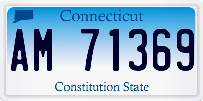 CT license plate AM71369