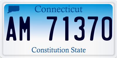 CT license plate AM71370