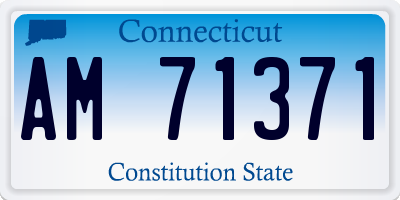 CT license plate AM71371