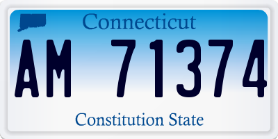 CT license plate AM71374