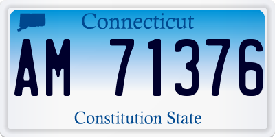 CT license plate AM71376