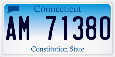CT license plate AM71380