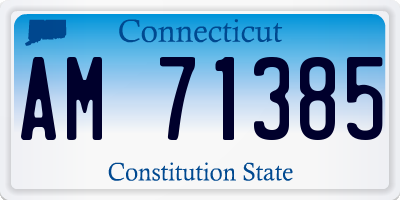 CT license plate AM71385