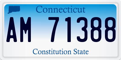 CT license plate AM71388