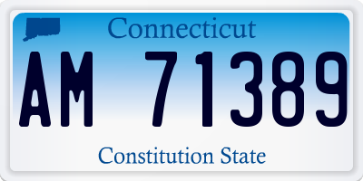 CT license plate AM71389