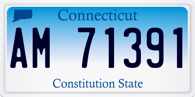CT license plate AM71391