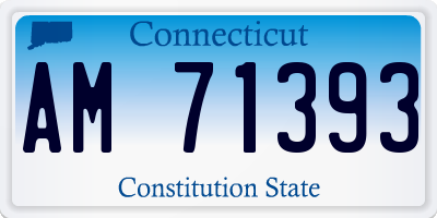 CT license plate AM71393
