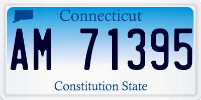 CT license plate AM71395