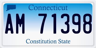 CT license plate AM71398