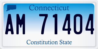 CT license plate AM71404