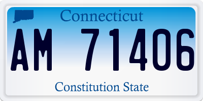 CT license plate AM71406