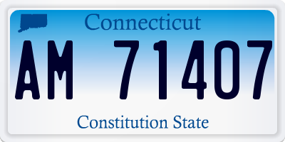 CT license plate AM71407
