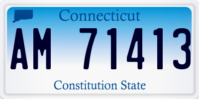 CT license plate AM71413