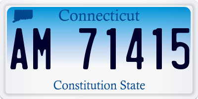 CT license plate AM71415