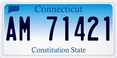 CT license plate AM71421
