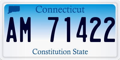 CT license plate AM71422