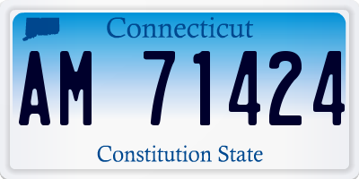 CT license plate AM71424
