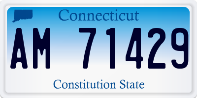 CT license plate AM71429