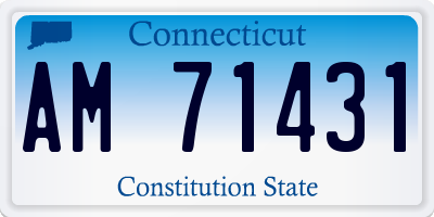 CT license plate AM71431