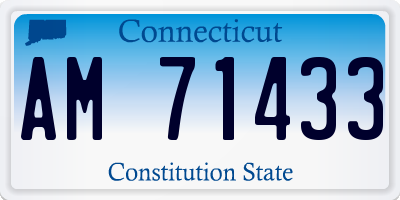 CT license plate AM71433